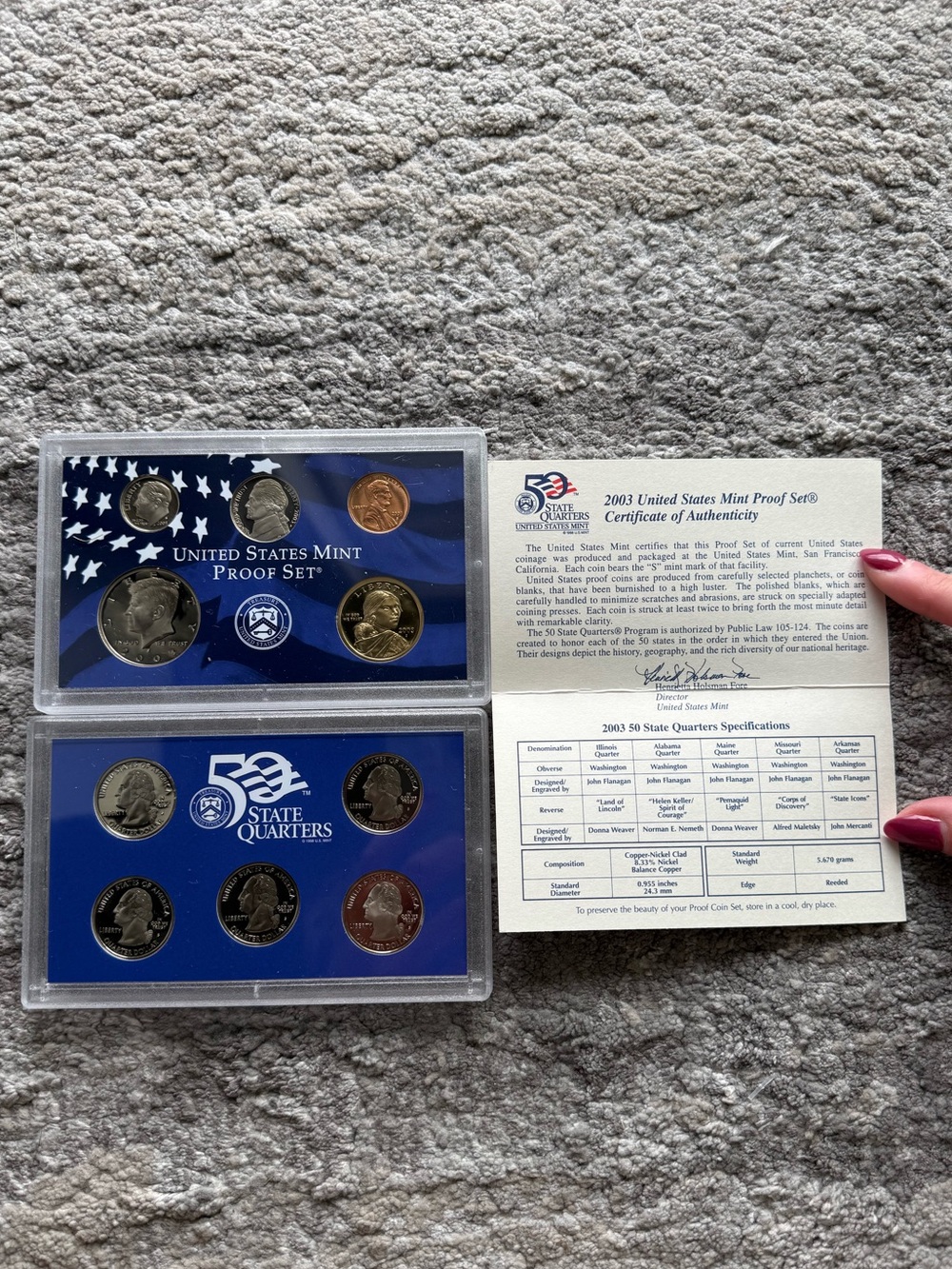 2003 US Mint Proof Set Coins